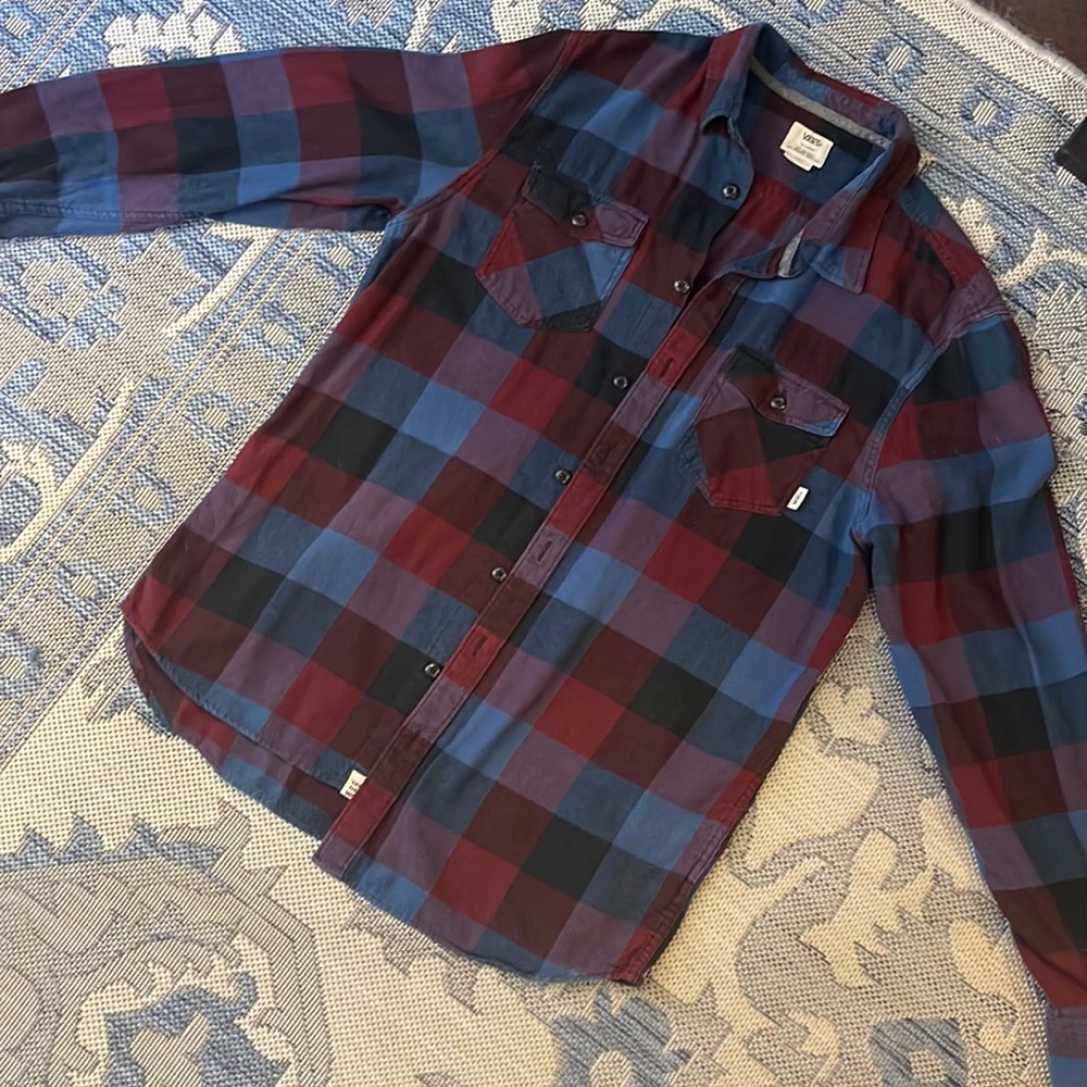 Vans XL Mens Button Down Flannel